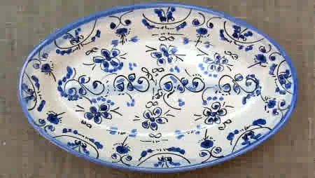 Bandeja entremesera azul