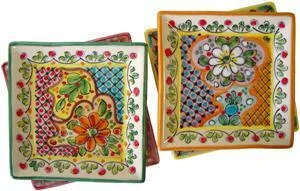 Bandejas cuadradas mosaico