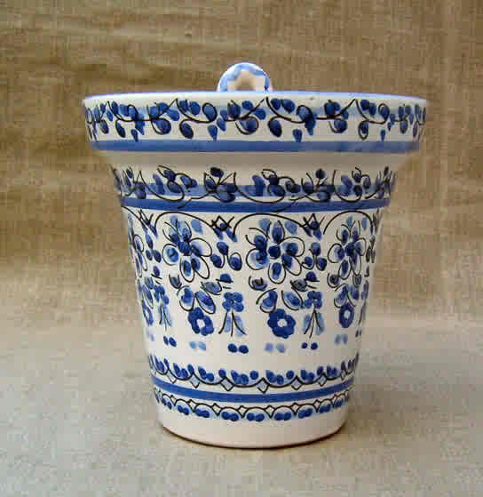 Maceta colgar azul (3)
